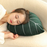 Obbty Nordic Style Green Lifelike Liebm Leaf Plush Pillow Smile Face Plantain leaves Love Shape Nap Sleep Cushion Sofa Decor Gift