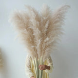 Obbty 80-120cm Tall Dried Pampas Grass Flowers Arrangement Large Fluffy Pampas Decor artificial Plant for Vase Home Boho Wedding Decor