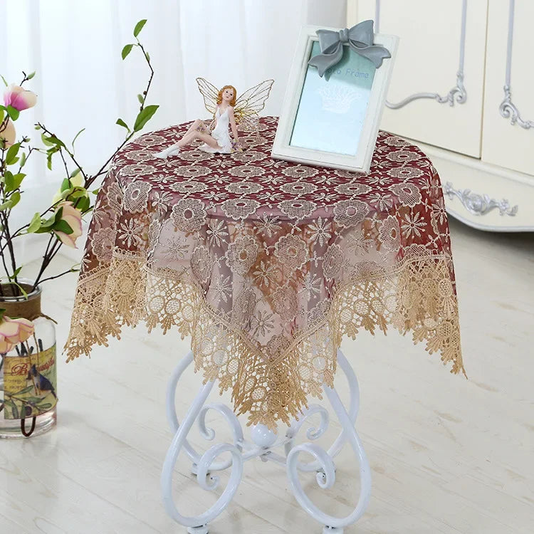 Obbty Lace Tablecloth for Coffee Table, Rectangular Cloth, Coffee Table Cover, Elegant Table Cloths, Dining Table Cover