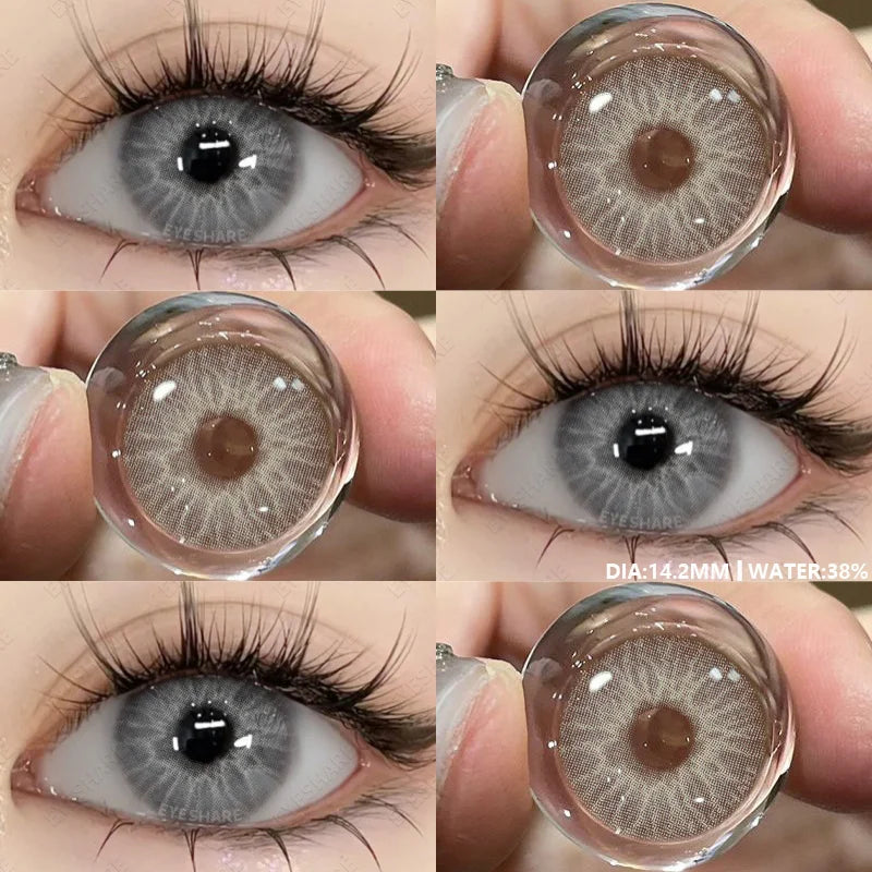 Obbty 1pair New Color Contact Lenses for Eyes Natural Blue Eye Lenses Purple Lenses Gray Eye Contacts Brown Eye Lens Yearly