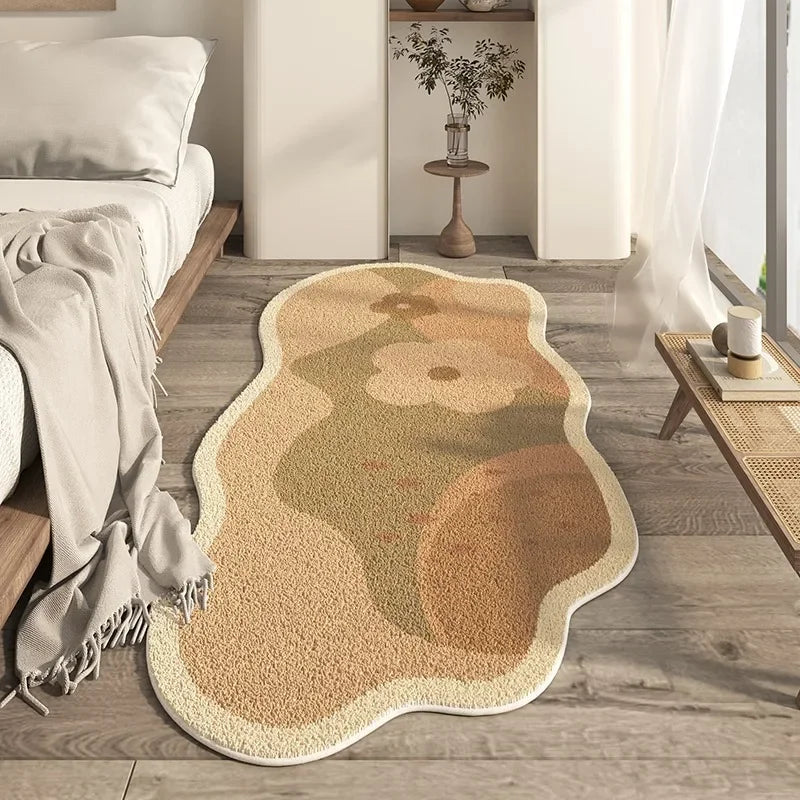 Obbty Bedroom Carpet Bedside Rug Home Decoration Soft Fluffy Plush Floor Mat Shaggy Living Room Rugs Irregular