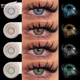 Obbty Colorful Contact Lenses for Eyes 1pair Fashion Eye Lenses Gray Contacts Green Lenses Blue Eye Contacts Yearly Eye Lens