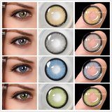 Obbty EYESHARE 2pcs Colored Contacts for Eyes Blue Contact Lenses Yearly Cosmetic Beauty Makeup Eye Contact Lens Colorful Eyes Lenses