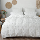 Obbty White Duvet Cover Bedding Set Twin Queen King Size 240x220 Nordic Bed Cover 135 Euro Bed Linen 2 Bedrooms Ball Bedclothe 200x200