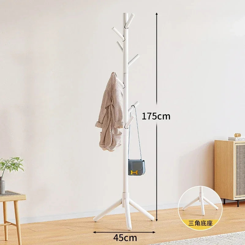 Obbty Solid Wood Clothes Rack Bedroom Floor To Floor Household Room Simple Clothes Rack Beech Wood Clothes Rack Bag Pole Rack