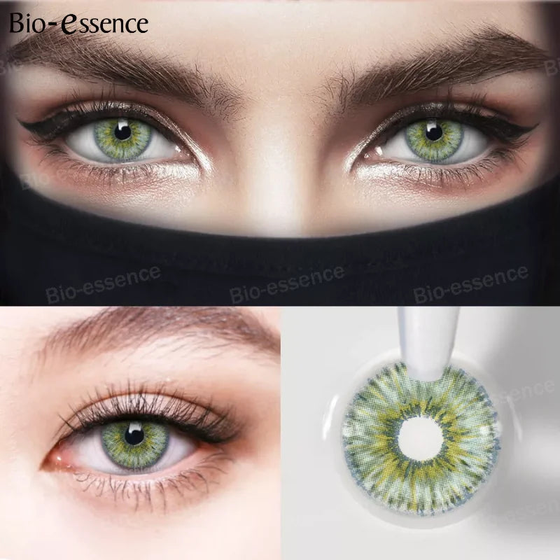 Obbty 1 Pair Color Contact Lenses for Eyes Natural Brown Lenses Beauty Fashion Monet lense Blue Lenses Green Eye Contact