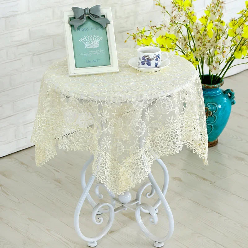 Obbty Lace Tablecloth for Coffee Table, Rectangular Cloth, Coffee Table Cover, Elegant Table Cloths, Dining Table Cover