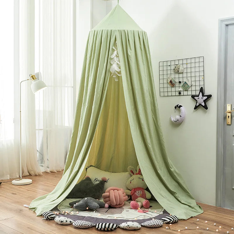 Obbty Summer Fabric Mosquito Net Tent Canopy Window Anti Mosquito Net Nordic Style Solid Color Home and Garden Child Bed