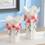 Obbty 3D Ceramic Vase Home Decor Creative Design Porcelain Decorative Flower Vase For Wedding Decoration