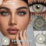 Obbty 1Pair Fashion Colored Contact Lenses New Gray Lenses Blue Eye Contacts Cosmetic Green Eye Lenses Yearly Color Eye Lens