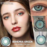 Obbty 1Pair Color Lenses Colored Contact Lenses New Brown Lens Blue Eye Contacts Green Lenses Cosmetic Gray Eye Lens Yearly