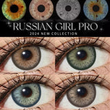 Obbty Russian Girl Pro Color Contact Lenses Blue Lenses for Eyes 1 Pair Natural Look Brown Lenses Fashion Lenses