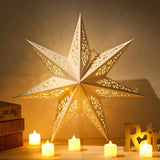 Obbty 30-75cm Hollow Star Hanging Pendant Eid Mubarak Christmas Ramadan Decoration 2024 Islamic Muslim Party Decor Ramadan Kareem Gift