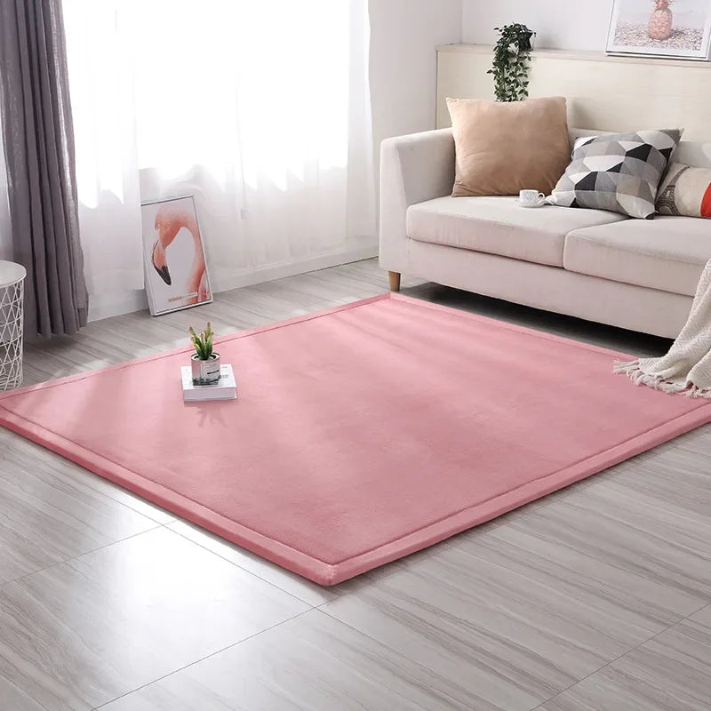 Obbty 3cm Thick Large Carpet Solid and Simple Children's Anti Slip Tatami Mats Customizable Mats Bedroom Home Living Room