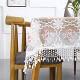 Obbty Hot pastoral lace table cover European dining tablecloth kitchen table cloth  Home Wedding decorative tablecloths Organza Fabric