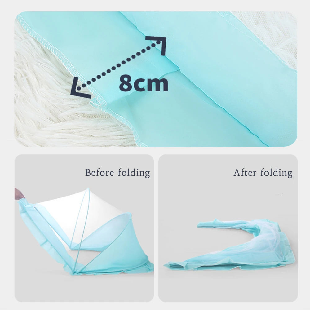 Obbty Children Yurt Crib Mosquito Net Infant Mosquito Net Portable Foldable Tent Anti-mosquito Bed Canopy Bedroom