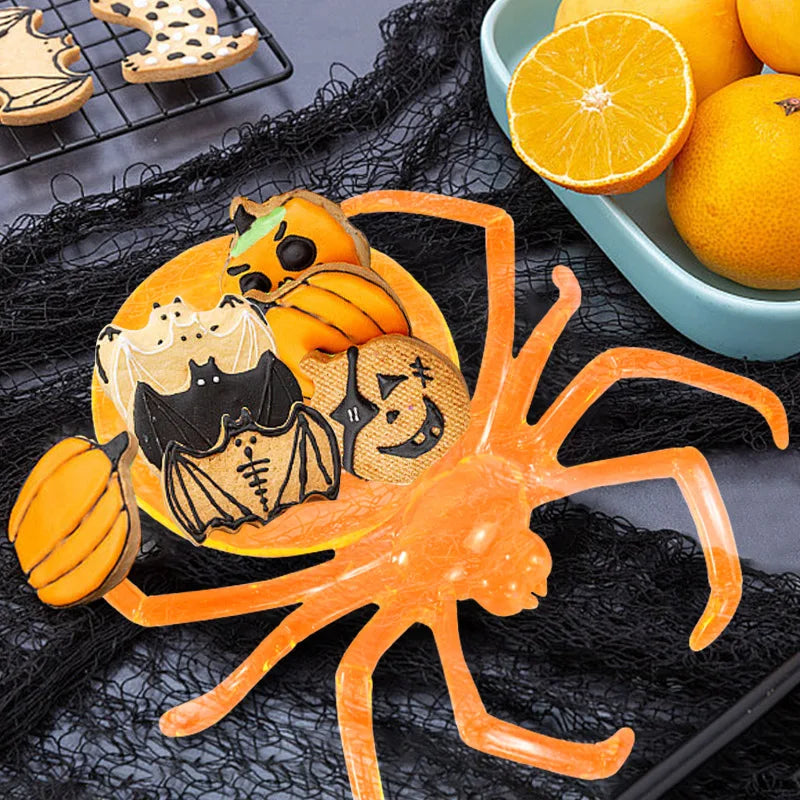 Obbty 1pc Halloween Spider Shaped Fruit Candy Plate Snack Cookie Tray Kids Trick Or Treat Gift Basket Halloween Party Home Table Decor