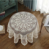 Obbty Pastoral Crocheted Table Cloth, Round Table Cover, Dining Tablecloths, Home Decorative, Christmas, Hot, Luxury