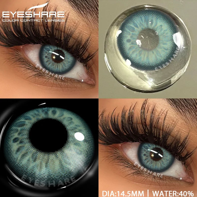 Obbty  1pair Natural Colored Contact Lenses Gray Color Contacts for Eyes Fashion Blue Eyes Contact Yearly Brown Eye Contacts