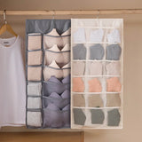 Obbty Bedroom Closet Underwear Storage Bag Simple Household Wall-Hanging Double-Sided Storage Fabric Bra Socks Briefs Organizer Rack