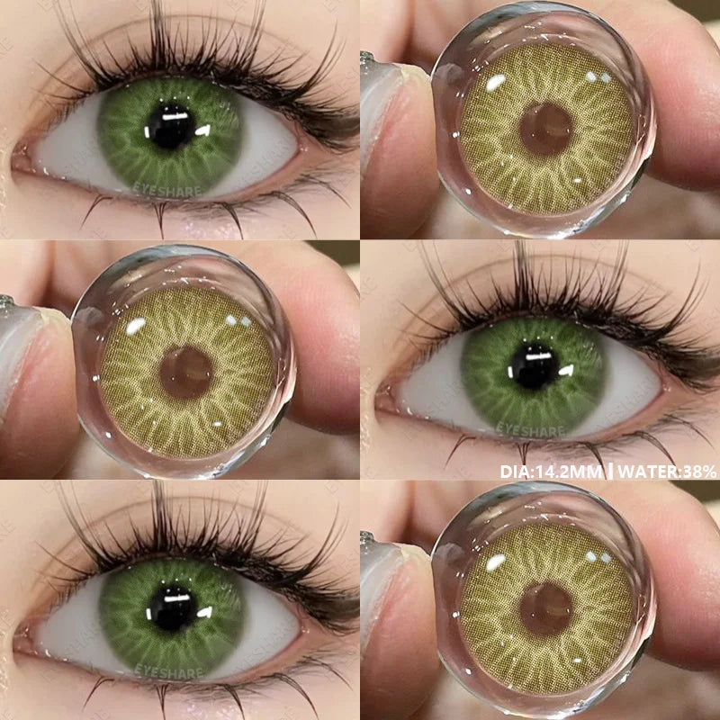 Obbty 1pair New Color Contact Lenses for Eyes Natural Blue Eye Lenses Purple Lenses Gray Eye Contacts Brown Eye Lens Yearly