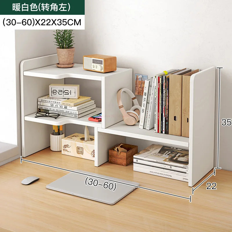 Obbty Desk Bookshelf Desktop Shelving Desk Storage Shelf Dormitory Good Learning Desk Multi-layer Small Layer Shelf Layered Shelf