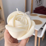 Obbty 3D Large Rose Candle Silicone Mold Valentine's Day Rose Cake Chocolate Silicone Mold Home Decoration Resin Plaster Mold