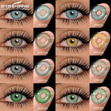 Obbty 1pair Colored Pupils for Eyes Brown Color Contact Lenes Green Lenses Blue Eye Contacts High Quality Gray Soft Pupils