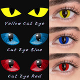 Obbty 1 Pair Cosplay Contact Lenses for Eyes Halloween Cat Eye Contacts Anime Accessories Snake Eye Lenses Lizard Lenses