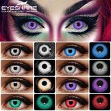 Obbty 1 Pair Colorful Contact Lenses for Halloween Anime Accessories Lenses Cosplay Eye Lenses Yearly Colored Contact Lenses