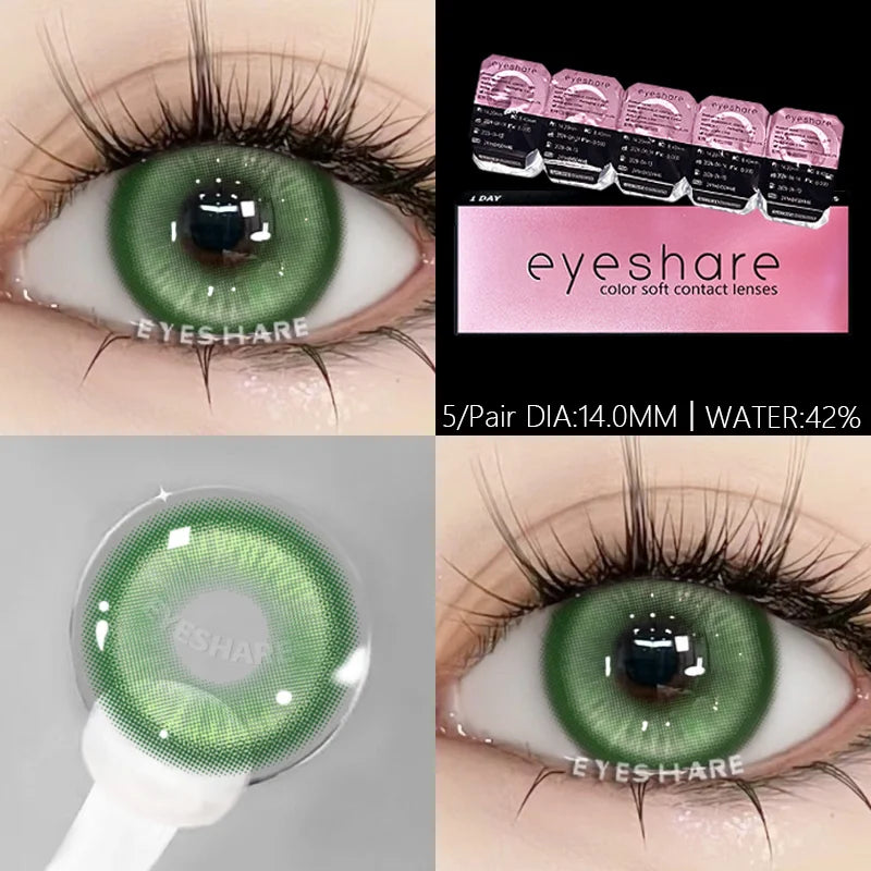 Obbty 1 Day Lens Colored Contact Lenses for Eyes 5 Pairs Daily Lens Cosplay Contact Lenses Blue Eye Contacts Purple Lenses