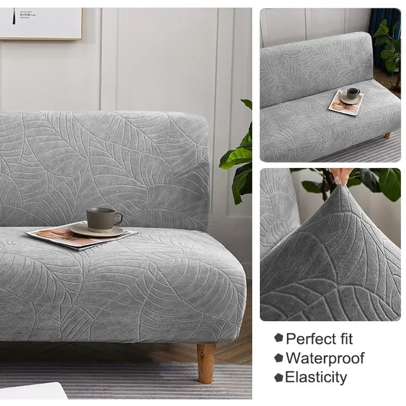 Obbty Delicacy Jacquard Sofa Bed Cover Strecth Sofa Cover For Living Room Modern Futon Cover Washable Sofa Covers For Home Hotel