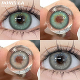 Obbty D'ORELLA New Colored Contact Lenses for Eyes 1pair Blue Eye Lenses Gray Contacts Cosmetic Contact Lenses Yearly Green Eye Lens