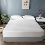 Obbty High End Rayon Satin Fitted Sheet King Size Double Bed Sheets and Pillowcases Bed Linen Luxury Solid Queen Bedsheet Pillowcase