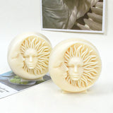 Obbty 2D/3D Sun Goddess Candle Silicone Mold Moon Goddess Face Candle Silicone Mold Soap Cake Chocolate Mold Resin Gypsum Mold