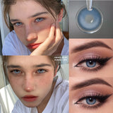 Obbty 1 Pair Color Contact Lenses For Eyes Natural Pupils Blue Contact Lenses Soft Colorful Cosmetics Colored Contacts Lens