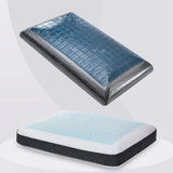 Obbty New Summer Double-sided Available Gel Cooling Pillow Bamboo Charcoal Memory Foam Ergonomics Pillows for Bedroom with Pillowcase