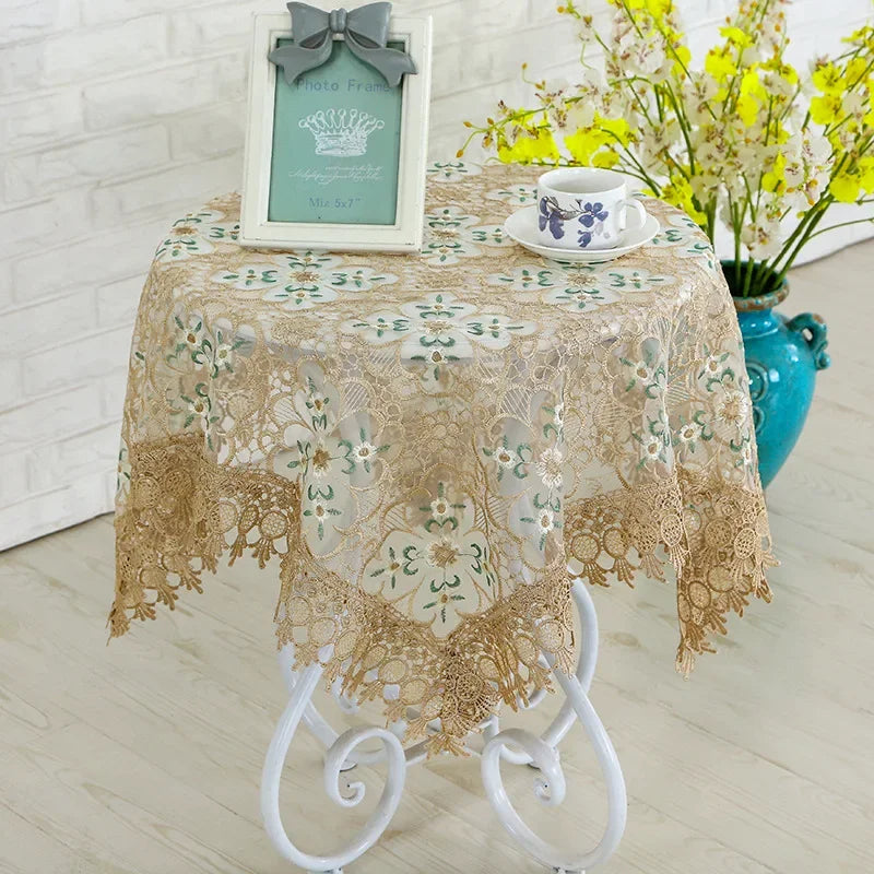 Obbty Lace Tablecloth for Coffee Table, Rectangular Cloth, Coffee Table Cover, Elegant Table Cloths, Dining Table Cover