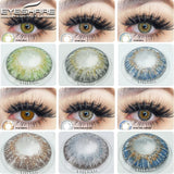 Obbty EYESHARE 2pcs Eye Contacts Contact Lenses For Women Makeup Yearly Beauty Pupil Colored Contacts Lenses For Eyes Blue Color Lens