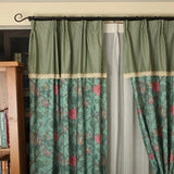 Obbty Retro American Floral Blackout Curtains for Living Room Bedroom Northern Europe Cotton Linen Curtains with Valance