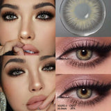 Obbty 1 Pair Color Contact Lenses For Eyes Natural Pupils Blue Contact Lenses Soft Colorful Cosmetics Colored Contacts Lens