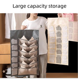 Obbty Bedroom Closet Underwear Storage Bag Simple Household Wall-Hanging Double-Sided Storage Fabric Bra Socks Briefs Organizer Rack