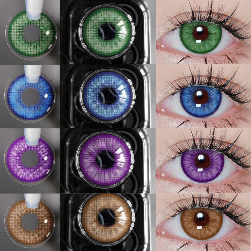 Obbty 1 Pair Colored Contact Lenses Brown Eye Lenses Gray Contact Green Eye Lenses Blue Lenses Cosplay Lenses