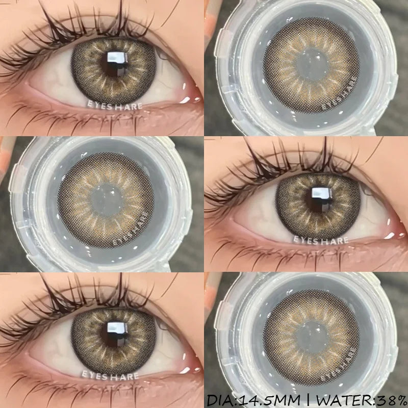 Obbty Colored Contact Lenses for Eyes Natural Eye Lenses Fashion Contact Green Lenses Blue Eye Lenses Gray Pupils 1pair/2pcs