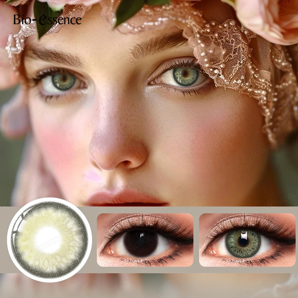 Obbty Russian Girl Pro Color Contact Lenses Blue Lenses for Eyes 1 Pair Natural Look Brown Lenses Fashion Lenses