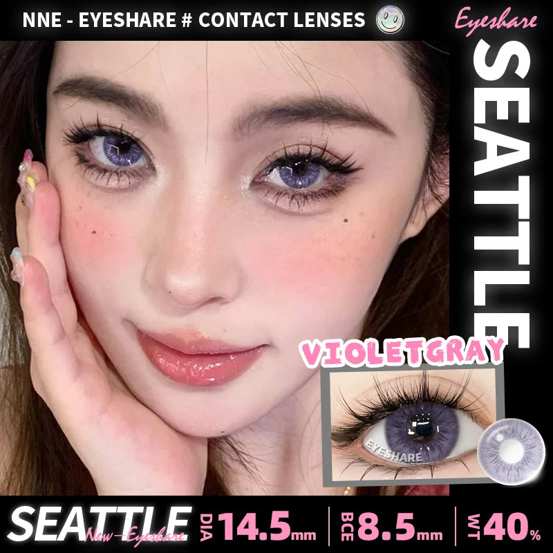 Obbty 1pair New Color Contact Lenses for Eyes Natural Blue Eye Lenses Purple Lenses Gray Eye Contacts Brown Eye Lens Yearly