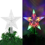 Obbty Christmas Star Tree Topper Lighted with LED Lights Beautiful Star Lighting Holiday Decoration for Christmas Tree Home Decoration