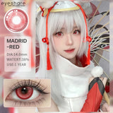 Obbty 1pair Colored Contact Lenses Purple Eye Lenses Yearly Cosplay Red Lenses Cosmetic Contact Helloween Soft Makeup Pupils