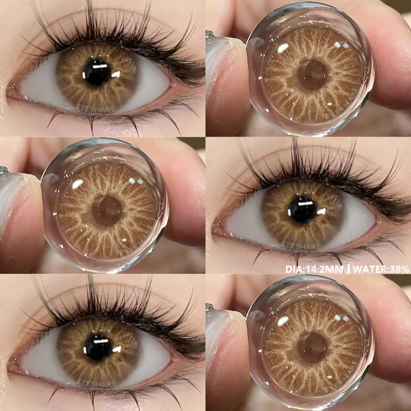 Obbty 1pair New Color Contact Lenses for Eyes Natural Blue Eye Lenses Purple Lenses Gray Eye Contacts Brown Eye Lens Yearly