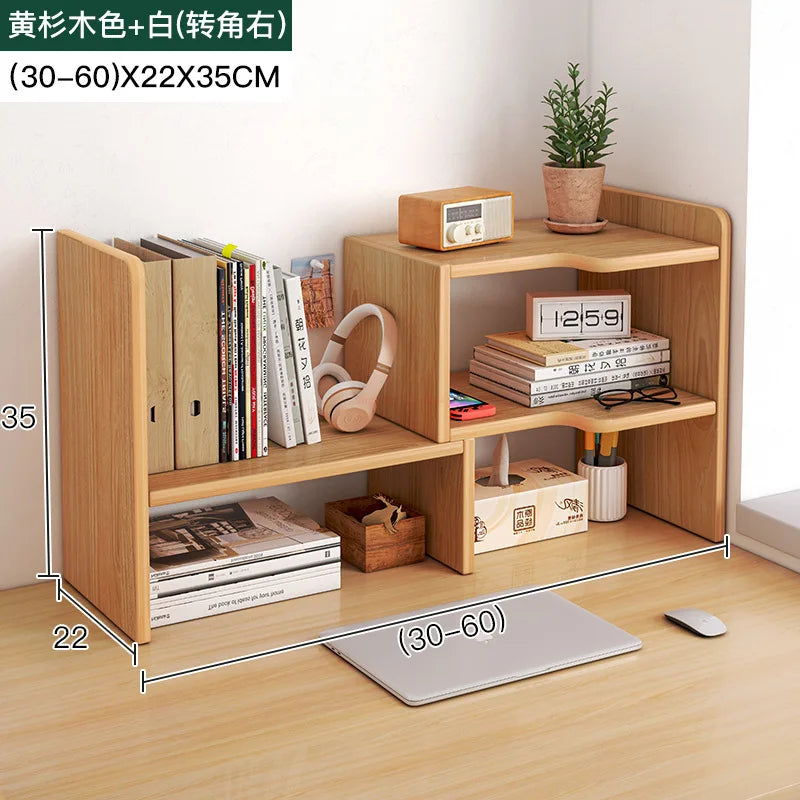 Obbty Desk Bookshelf Desktop Shelving Desk Storage Shelf Dormitory Good Learning Desk Multi-layer Small Layer Shelf Layered Shelf